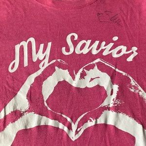 My Savior Women’s Shirt signed by Blanca XL Pink Gospel Signature Autograph God
